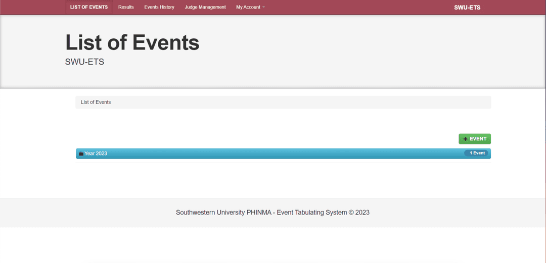 Event Tabulating System